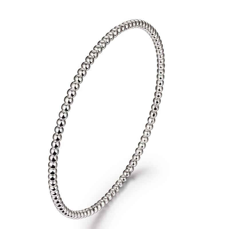 Sterling Silver Bead Bangle