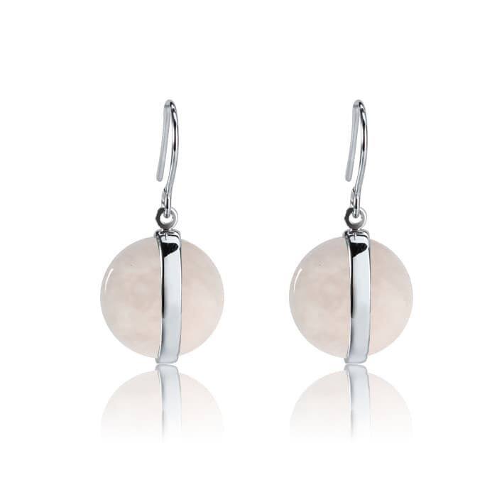 gemstone hoop earrings silver