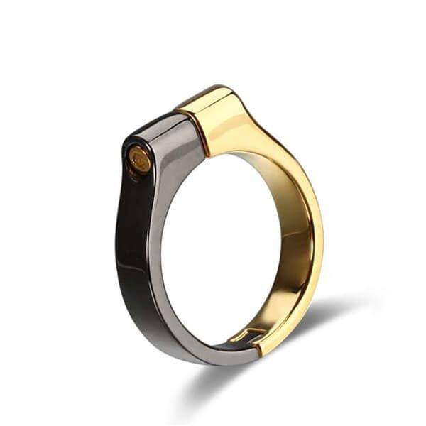 Sterling Silver Two Tone Plated Band Ring