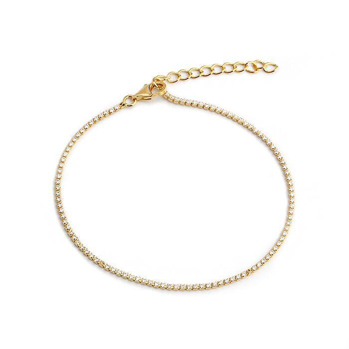 Sterling Silver Tennis Chain Bracelet
