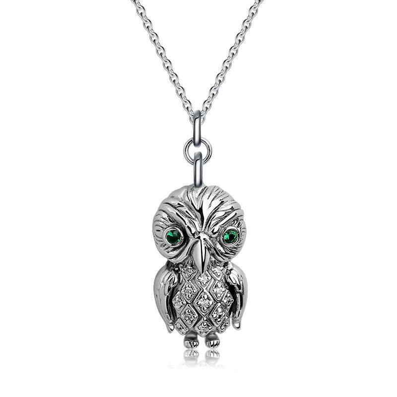 Sterling Silver CZ Owl Pendant Wholesale