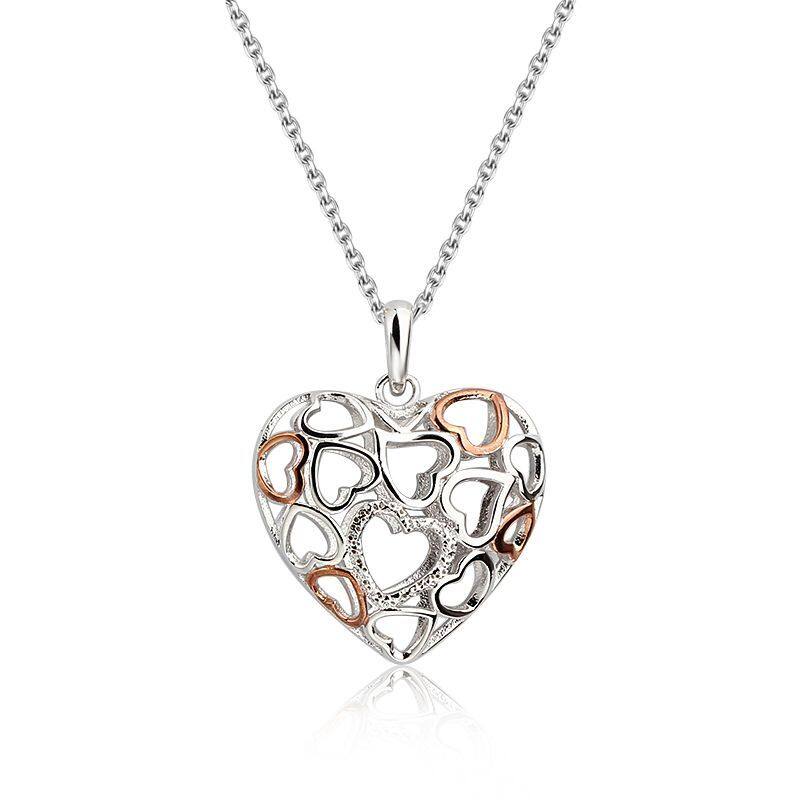 Sterling Silver Hollow Heart Pendant