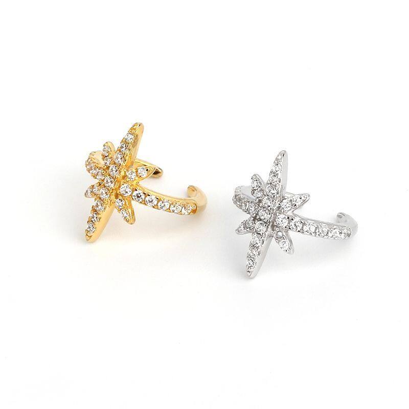 Sterling Silver Star Ear Cuff