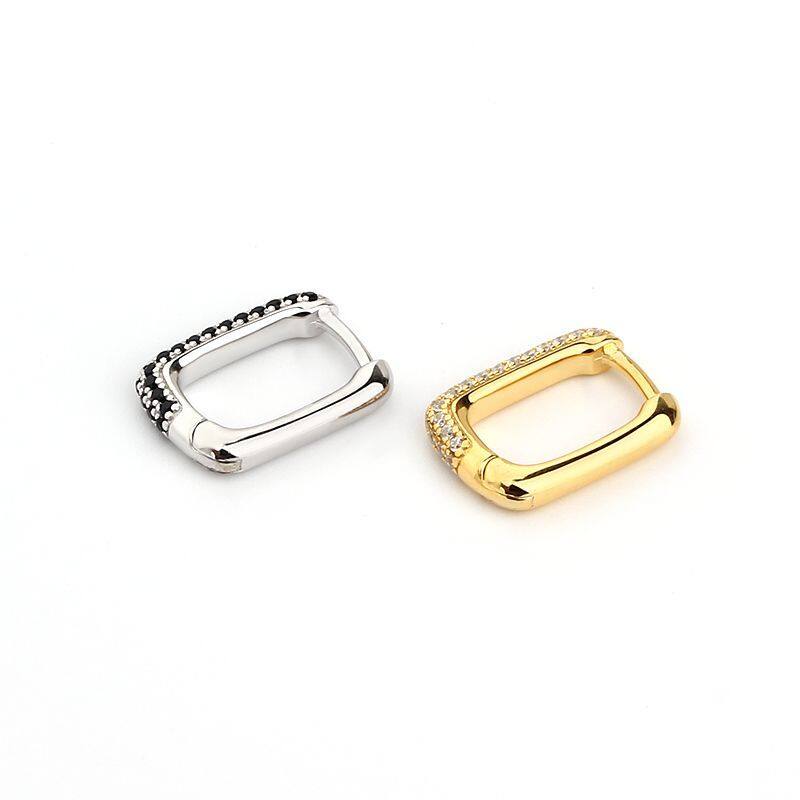 hoop earring huggie  925 sterling silver hoop earrings - Renfook