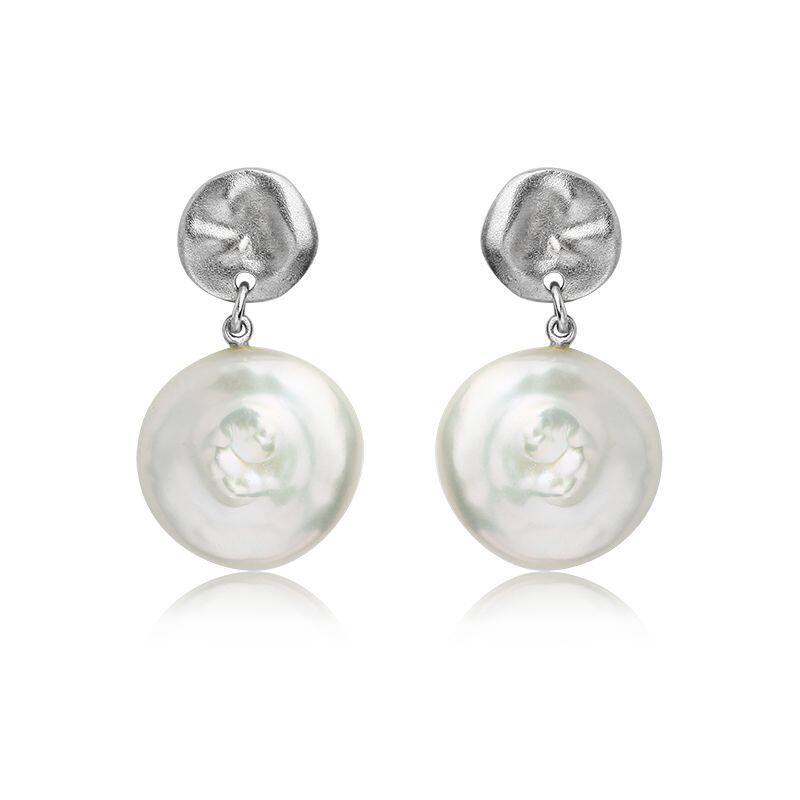 freshwater cultured pearl hoop earrings