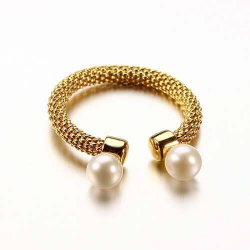 Sterling Silver Pearl Flexible Ring