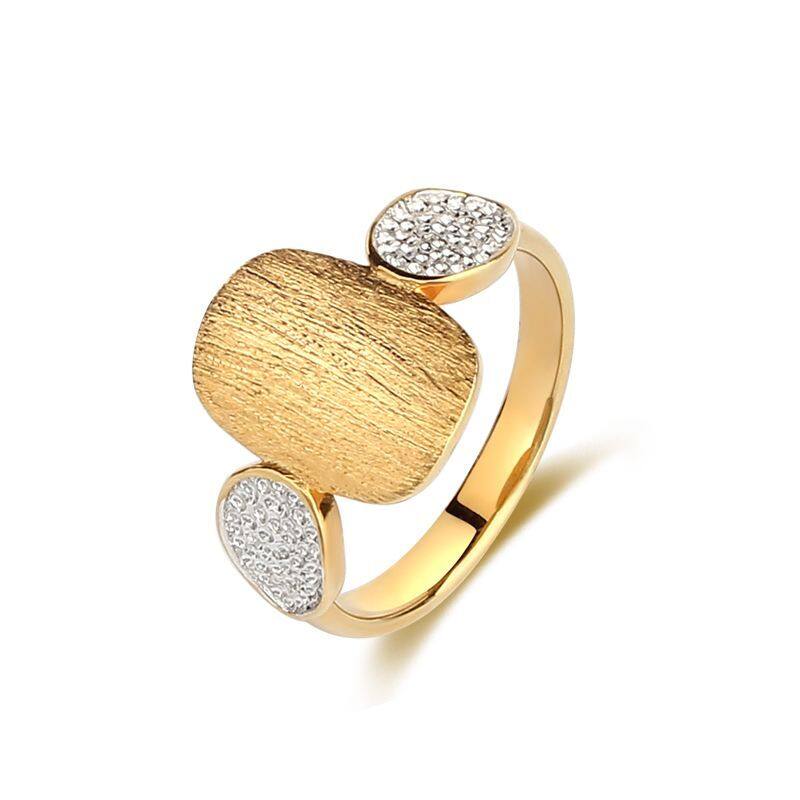 Sterling Silver Two Tone Color  Ring