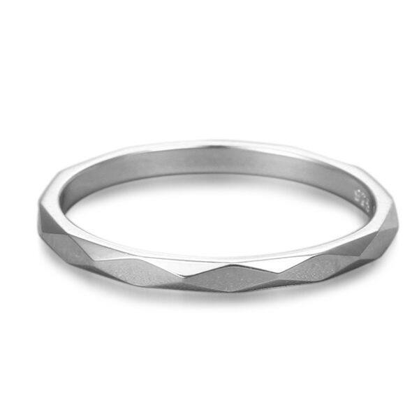 Sterling Silver Geometric Simple Ring