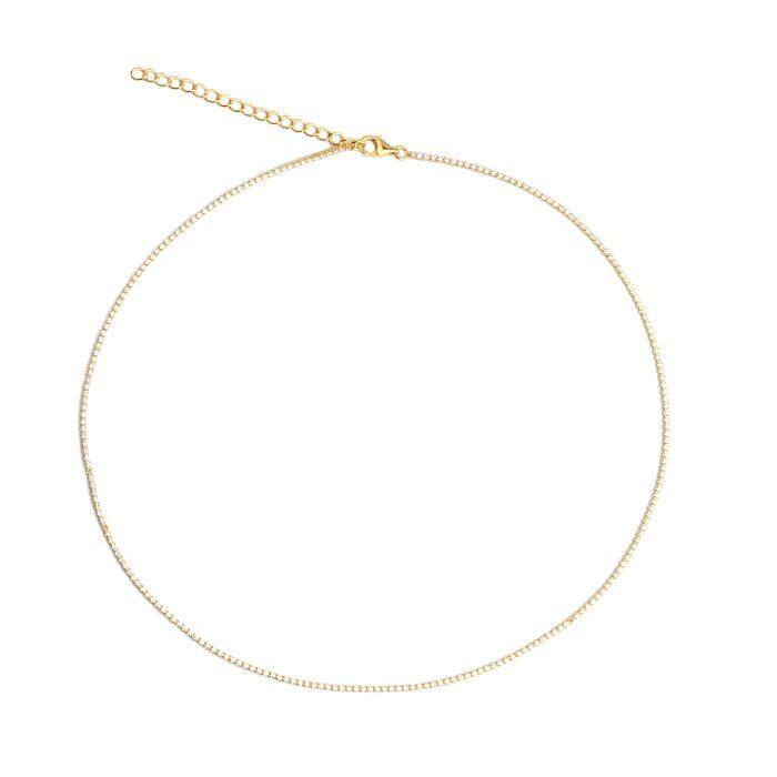 Sterling Silver Tennis Chain Choker