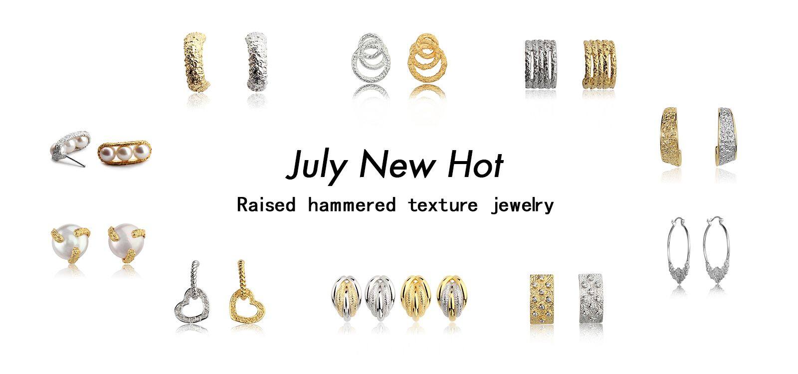 July New Hot-- Raised hammered texture jewelry