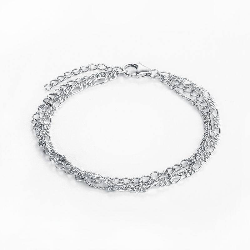 Sterling Silver Chains Bracelet