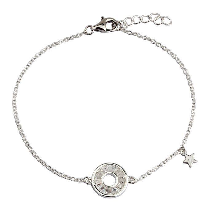 sterling silver 925 round  charm bracelet