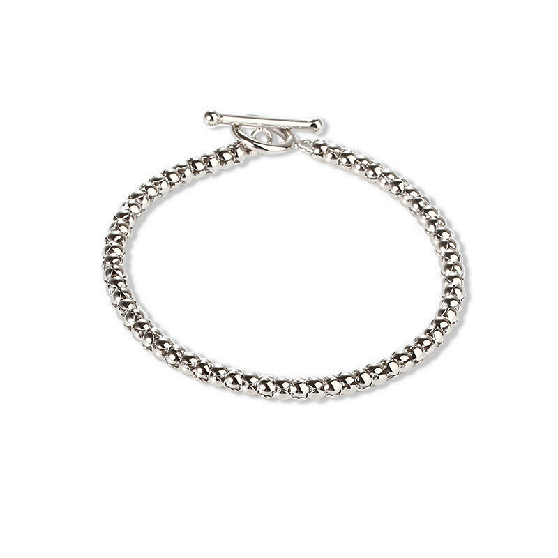 925 Sterling Silver Popcorn Chain Bracelet