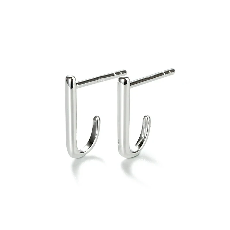 Sterling Silver Simple Polished Earlobe Stud 2022 New Trend