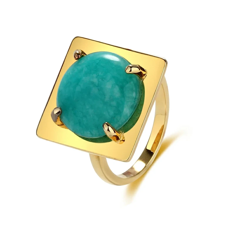 Gold Plated 925 Sterling Silver Gemstone Ring