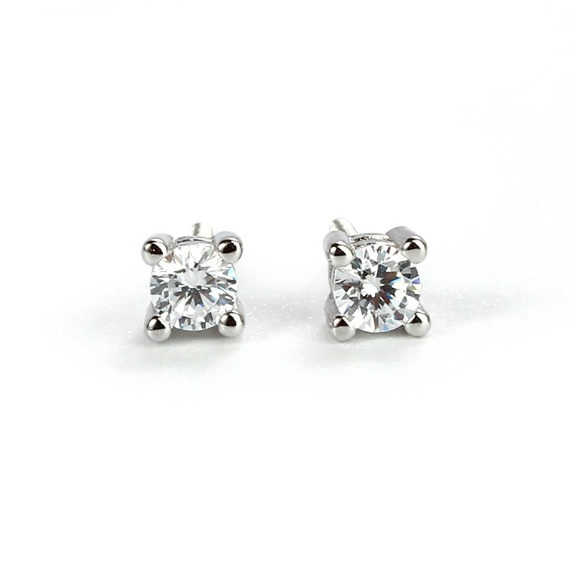 925 Sterling Silver 3mm CZ Earring Studs