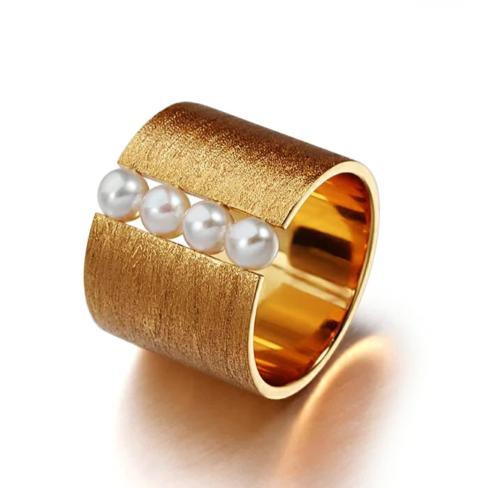 925 Sterling Silver Pearl Luxury Ring