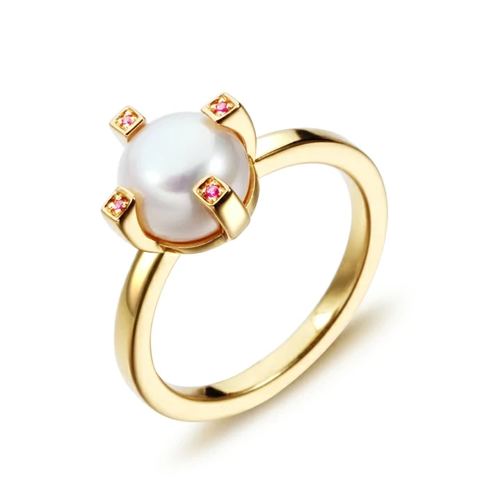 Simple 925 Sterling Silver 925 Fresh Water Pearl Ring