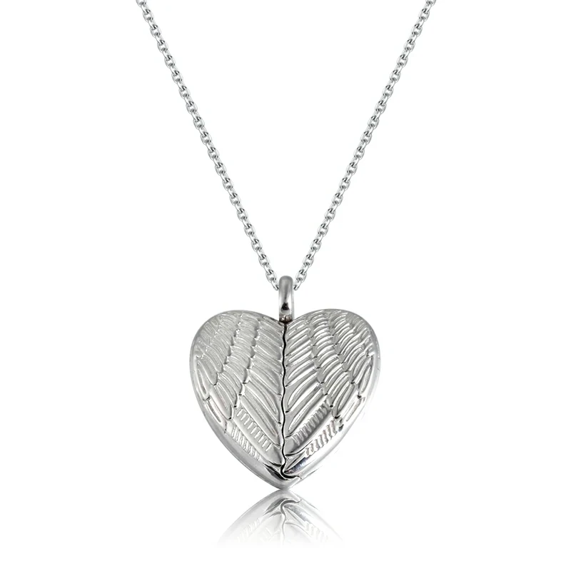 925 Sterling Silver Angel Wing Locket Pendant