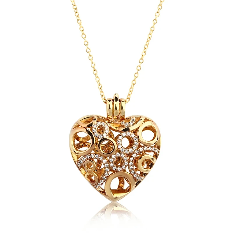 925 Sterling Silver 3D Heart Locket Pendant