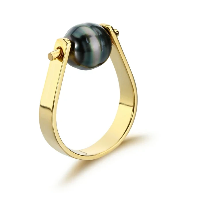 925 Sterling Silver Tahitian Pearl Ring