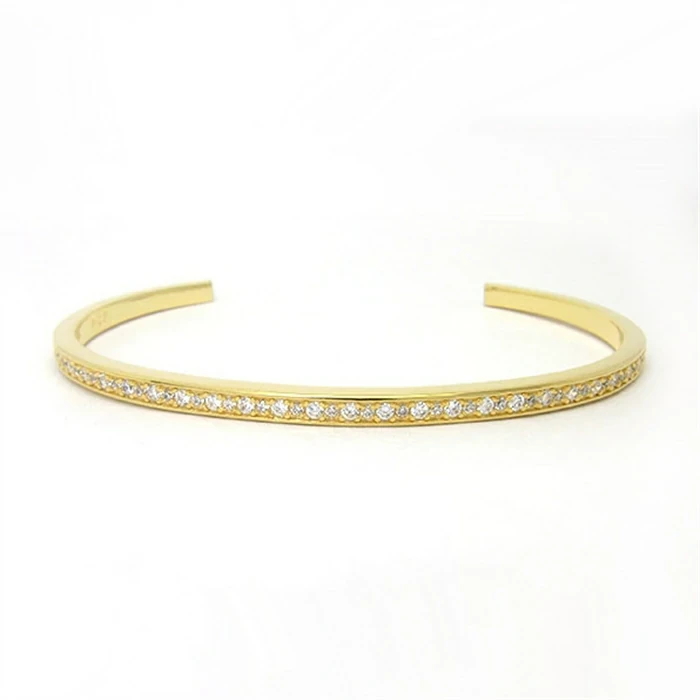 925 Sterling Silver Cubic Zirconia Bangle