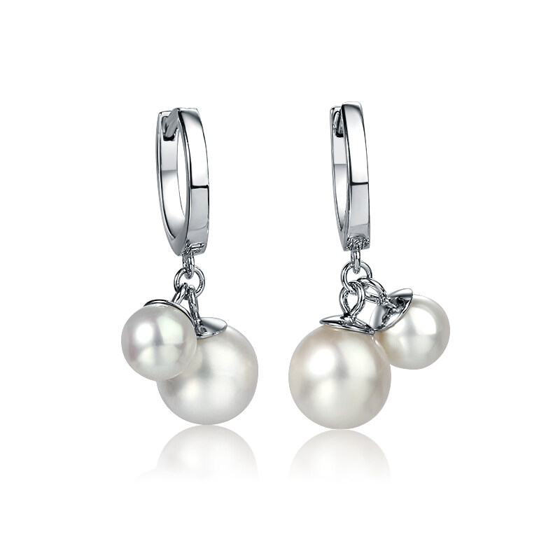 925 Sterling Silver Pearl Earring Huggie