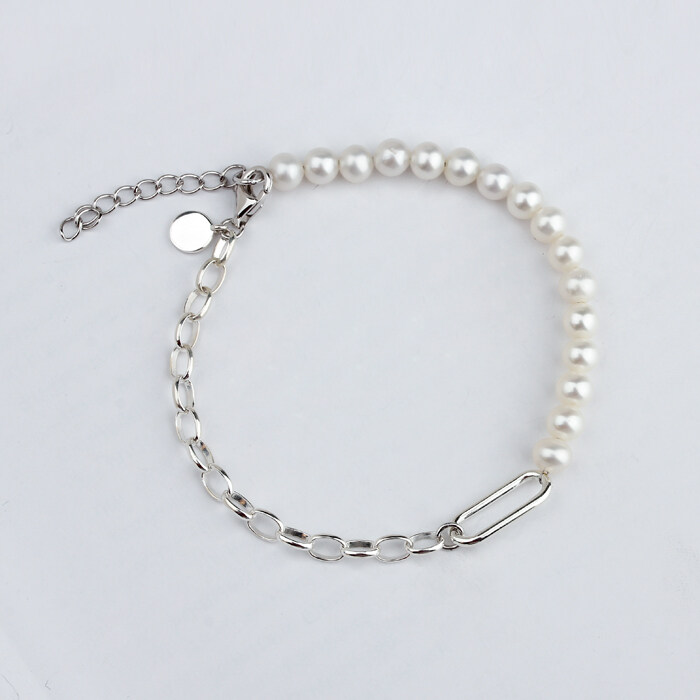 925 Sterling Silver Pearl Bracelet