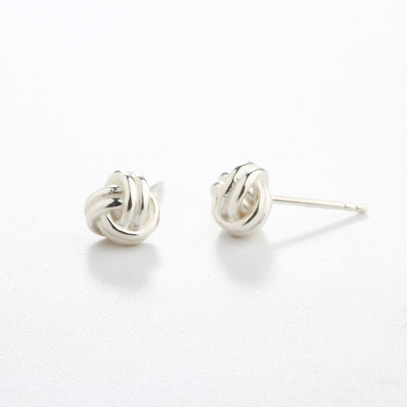 925 Sterling Silver Knot Earring Studs