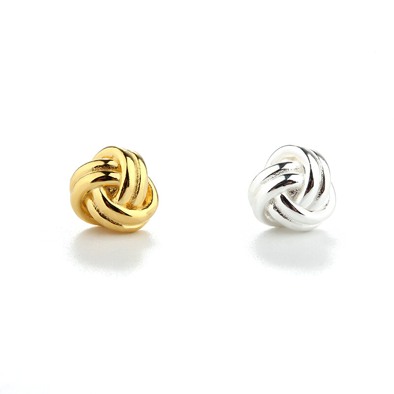 925 Sterling Silver Knot Earrings Studs