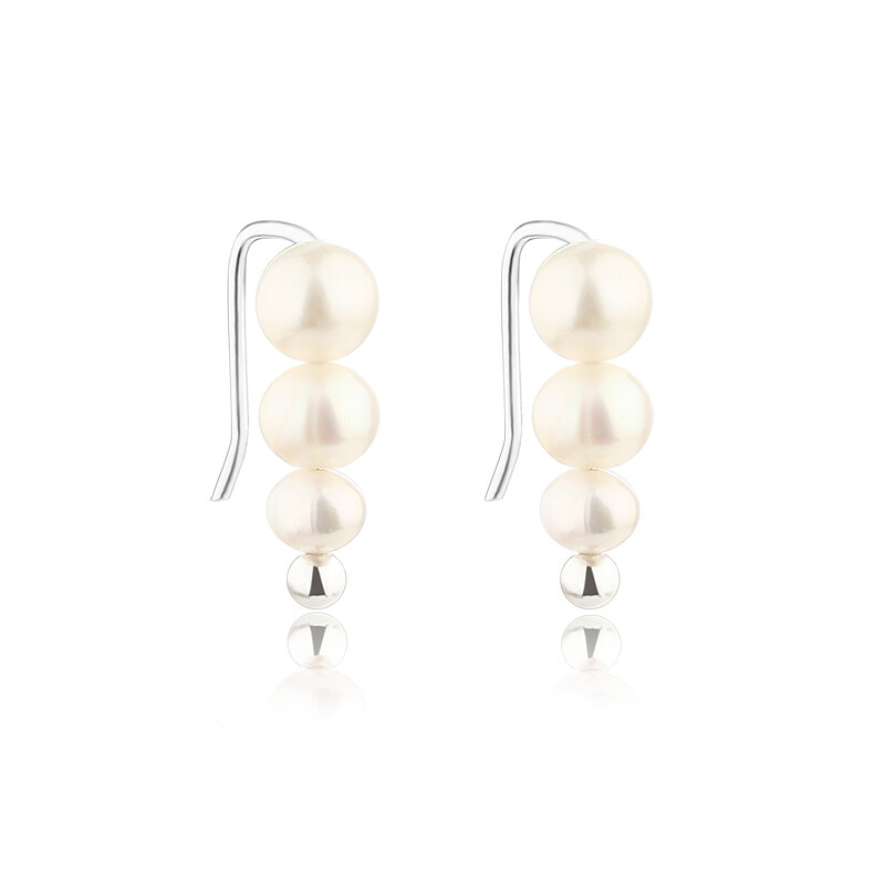 925 Sterling Silver Pearls Earrings
