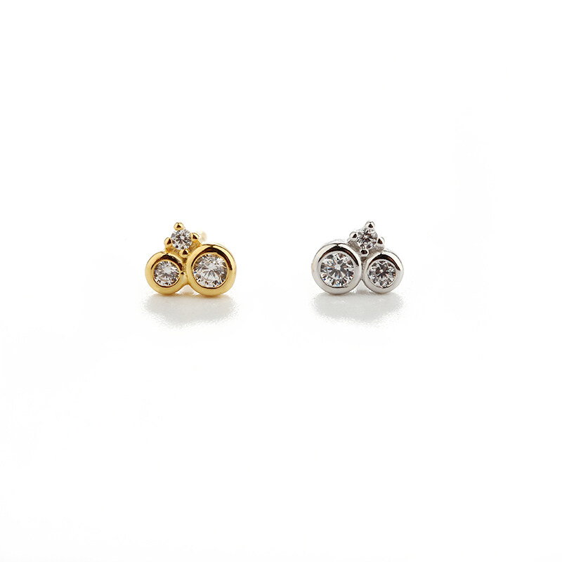 925 Sterling Silver CZ Earring Studs