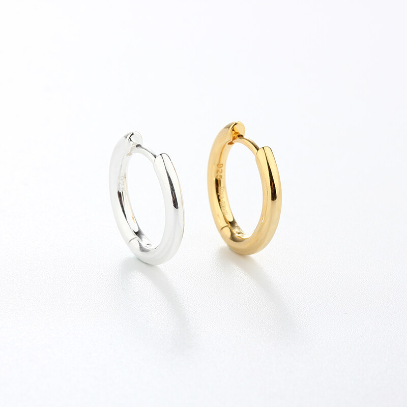 925 Sterling Silver Huggie Earrings