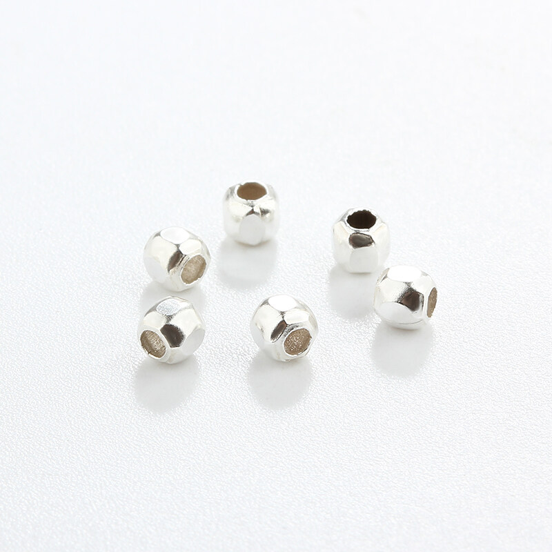 925 Sterling Silver Irregular DIY Spacer Bead