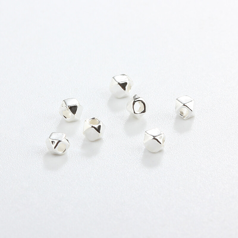 925 Sterling Silver Irregular DIY Spacer Bead