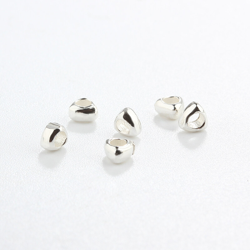 925 Sterling Silver Irregular DIY Spacer Bead