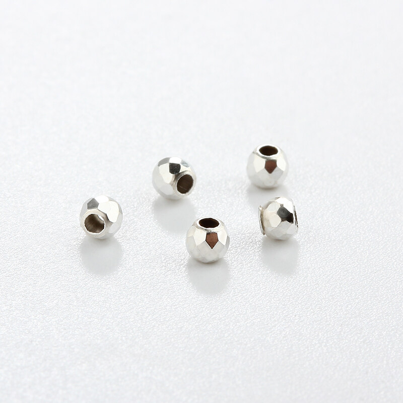 925 Sterling Silver Irregular DIY Spacer Bead