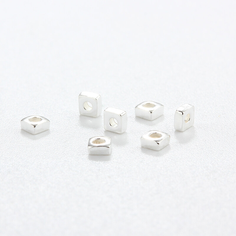 925 Sterling Silver Irregular DIY Spacer Bead