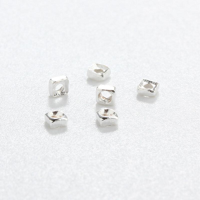 925 Sterling Silver Irregular DIY Spacer Bead