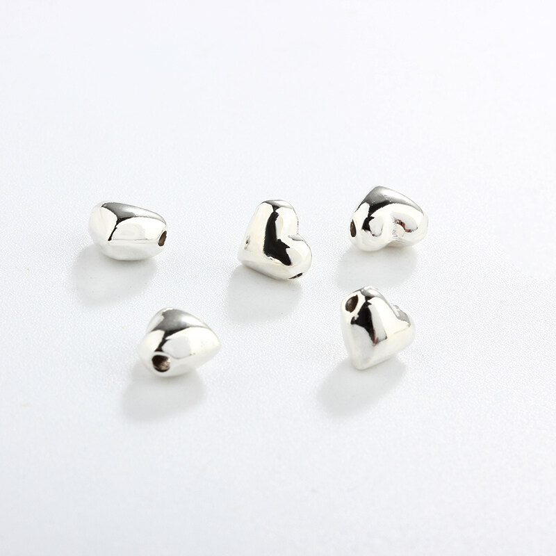 925 Sterling Silver Heart DIY Spacer Bead